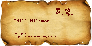 Pál Milemon névjegykártya